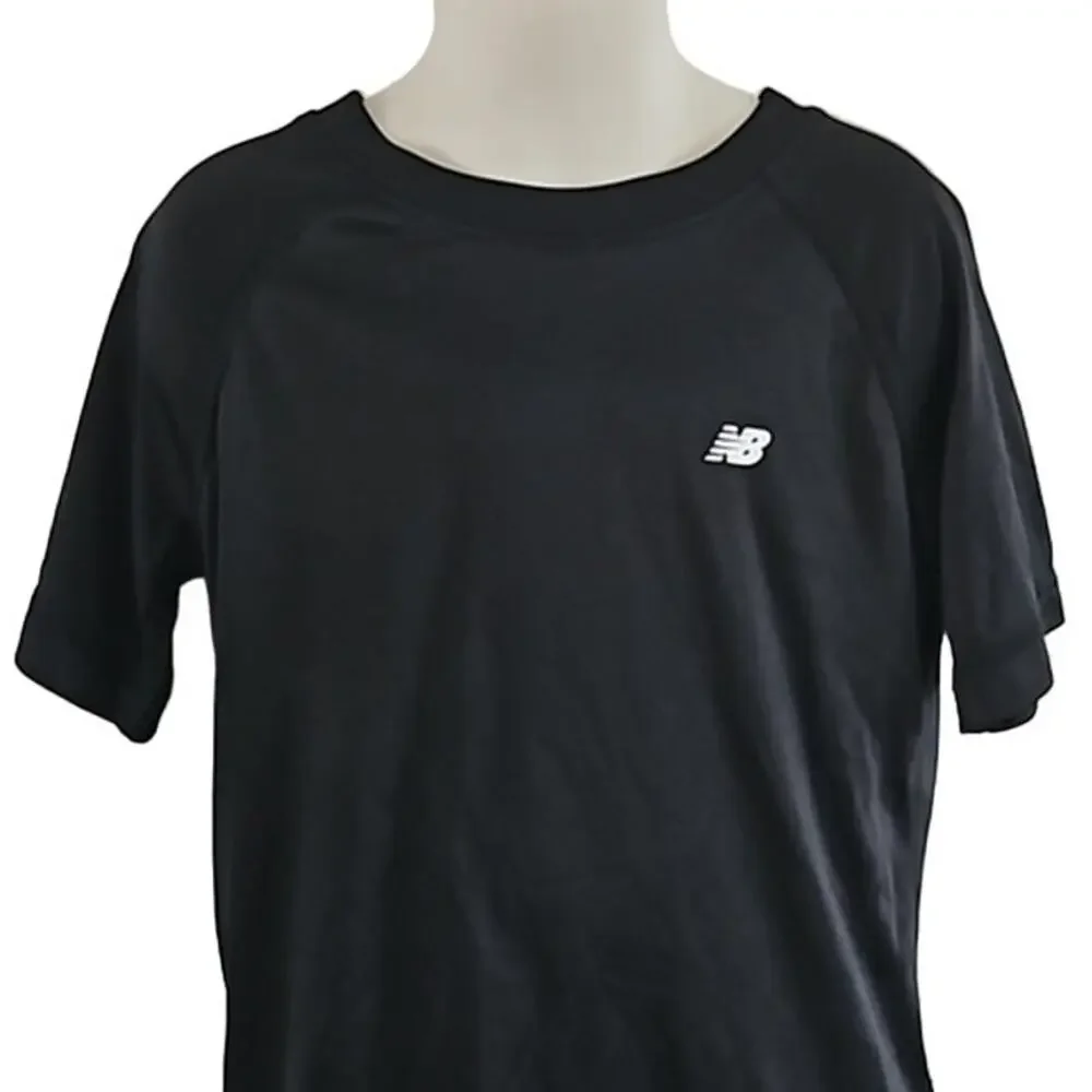New Balance Boys Black Short Sleeve Performance Tee Shirt - Size 5/6 NWOT